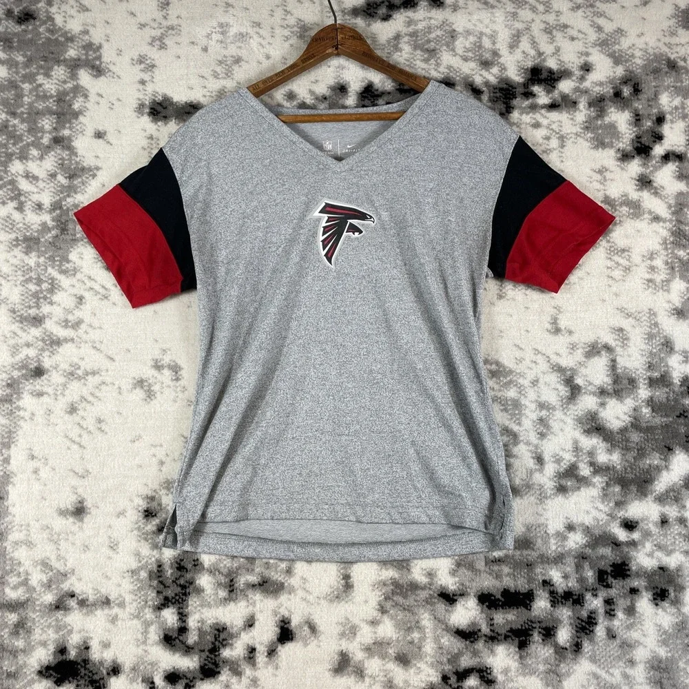 Nike Team Apparel‎ Top Womens Size Medium Atlanta Falcons Gray Short Sleeve